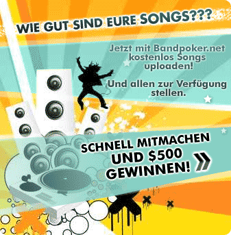Bandpoker - Wie gut sind eure Songs? Schnell mitmachen und gewinnen!