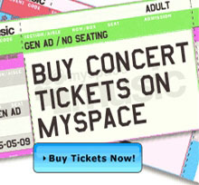 Buy concert tickets on MySpace