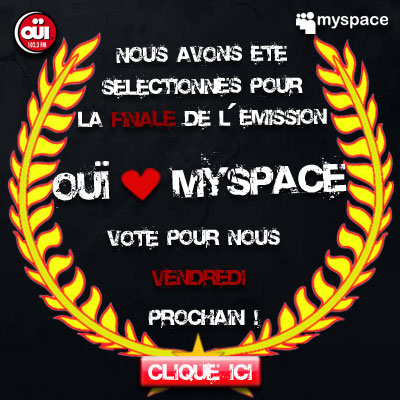 Vote pour nous Vendredi prochain