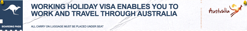 Working holiday visa enables you to work and travel through Australia - Apply for your visa now